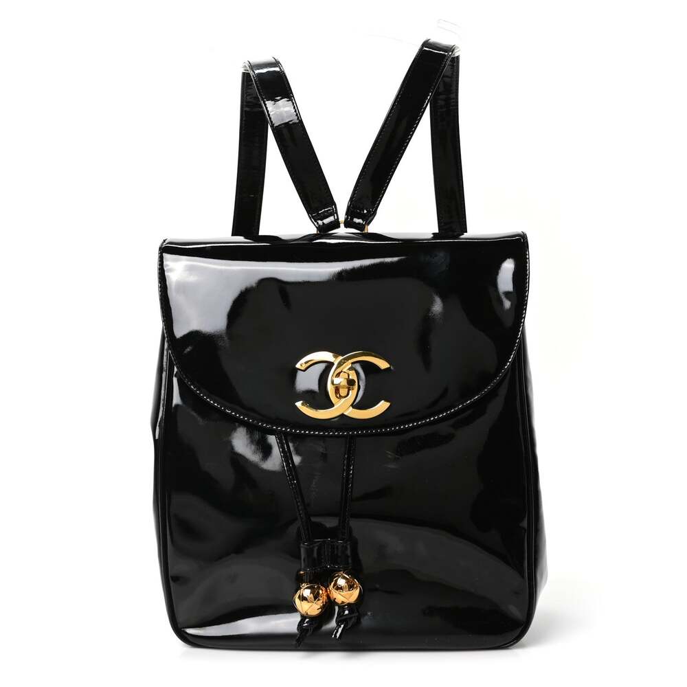 Chanel Patent Cc Drawstring Backpack #221228c14b - image 1